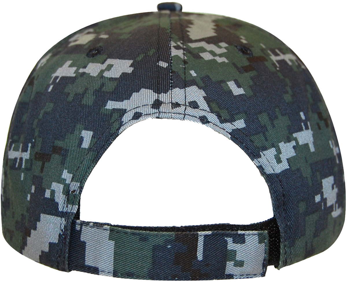 Navy Digital Camo 6 Panel Cap - KL100ND - CaliHeadwear
