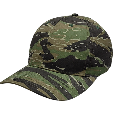 Tiger Green Camo 6 Panel Cap - KL100TG