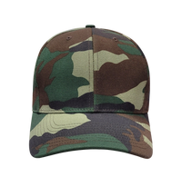 Woodland Camo 6 Panel Cap - KL100WC