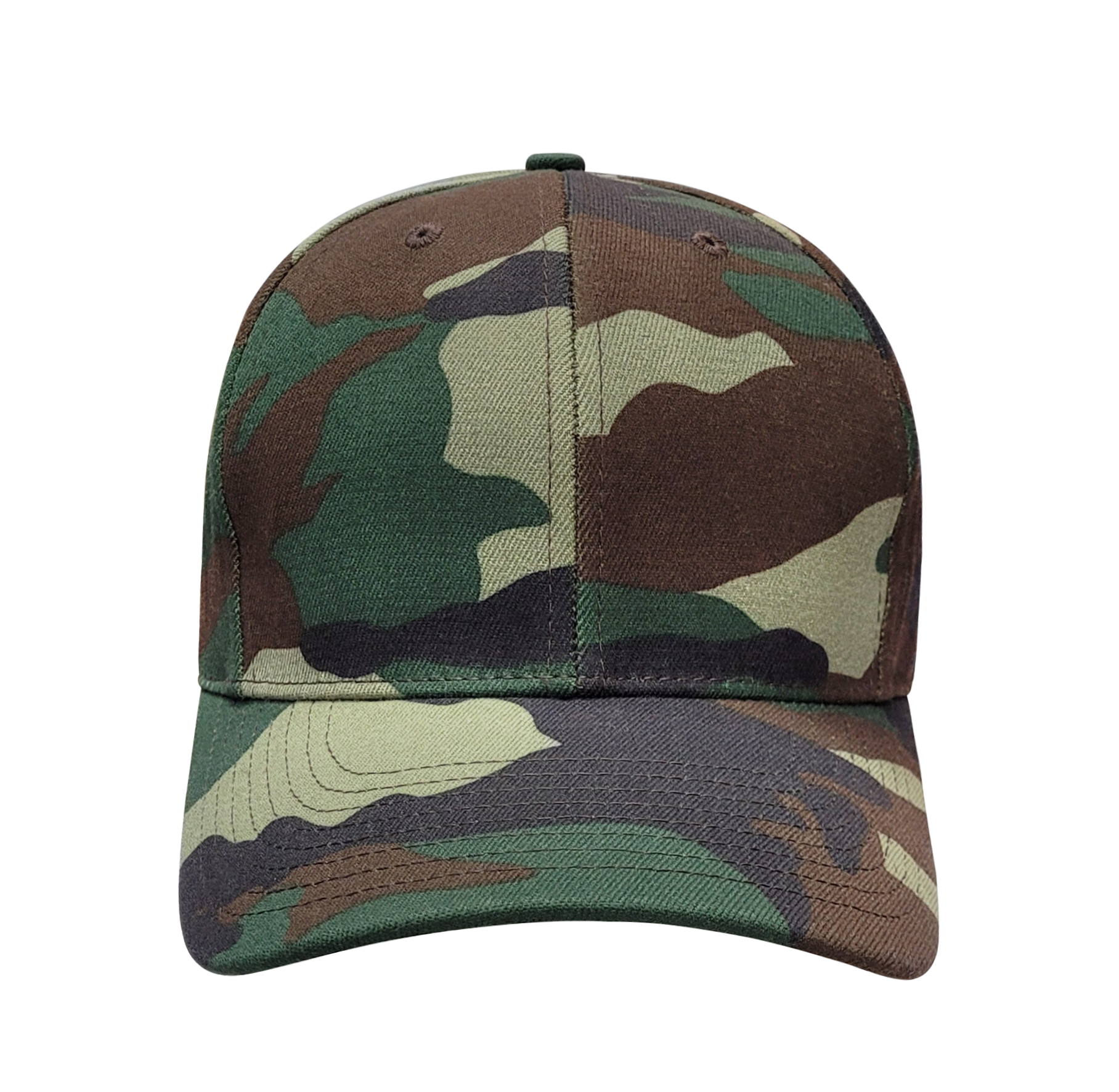 Woodland Camo 6 Panel Cap - KL100WC