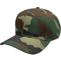 Woodland Camo 6 Panel Cap - KL100WC