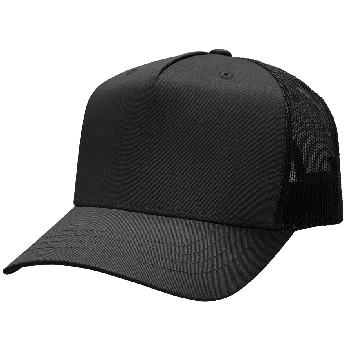 Cooling Mesh Snapback Hat with Pre-Curved Bill CAP-1010-BW-1.jpg?v=1761327160  main image 2