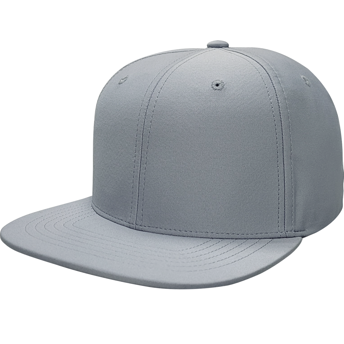 6 Panel Structured Performance Cap with Flat Bill- PR20