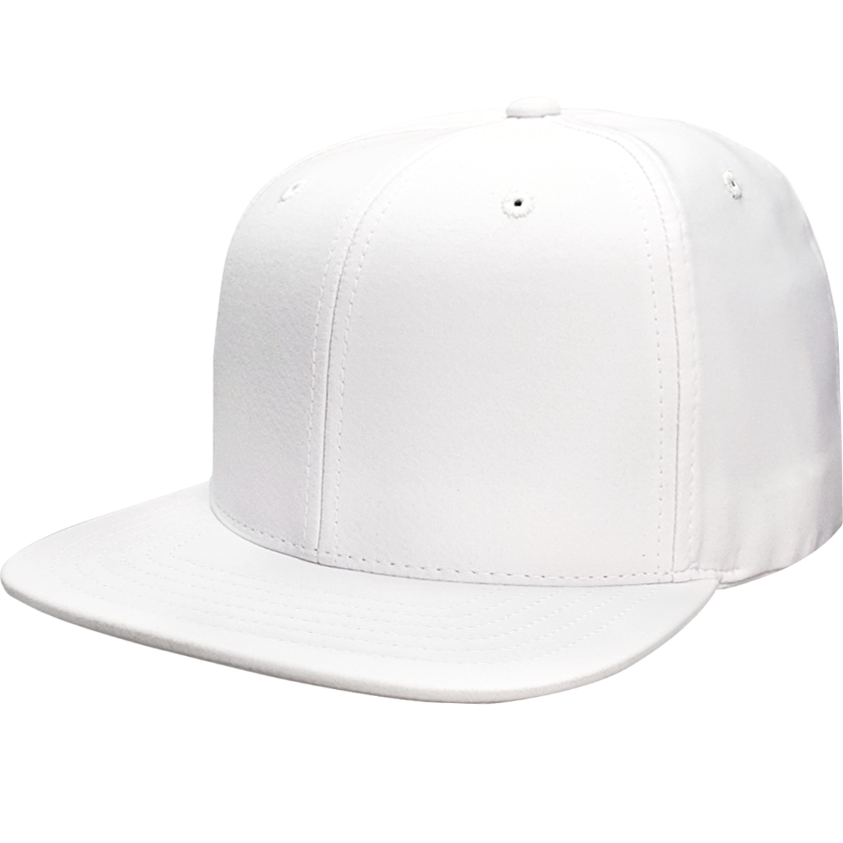 6 Panel Structured Performance Cap with Flat Bill- PR20
